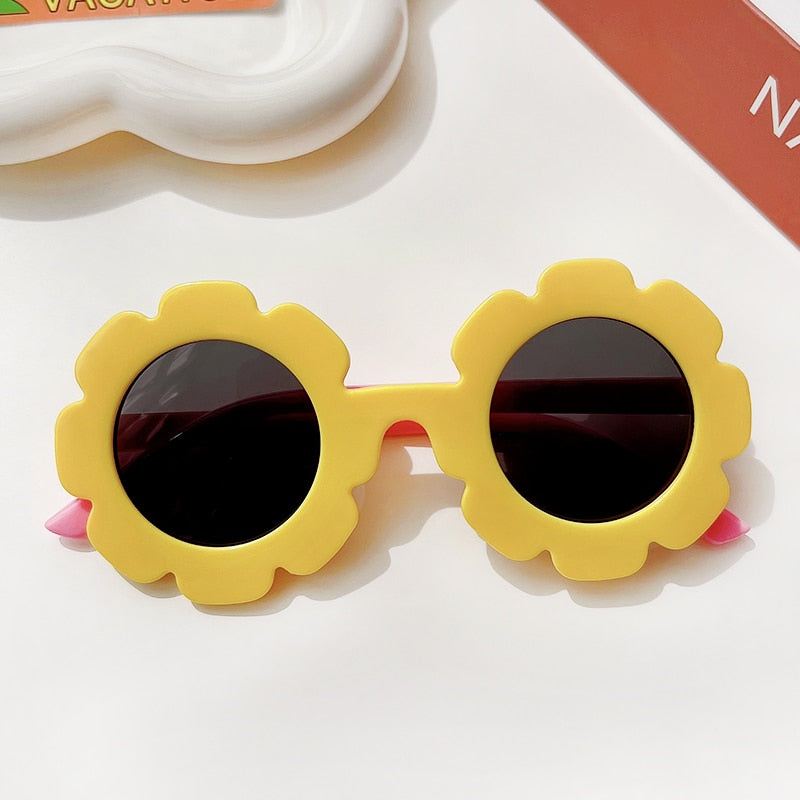 New Kids Sunglasses Children Round Flower Sunglasses Girls Boys Baby Sport Shades Glasses UV400 Outdoor Sun Protection Eyewear