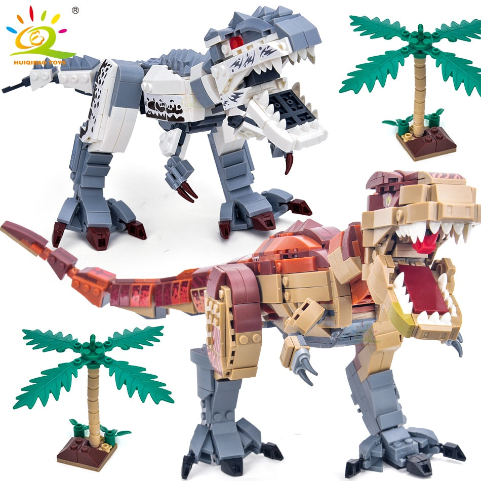 Jurassic Indominus Rex Dinosaur World Model Building Blocks City Triceratops Velociraptor Dino Park Bricks Children Toy