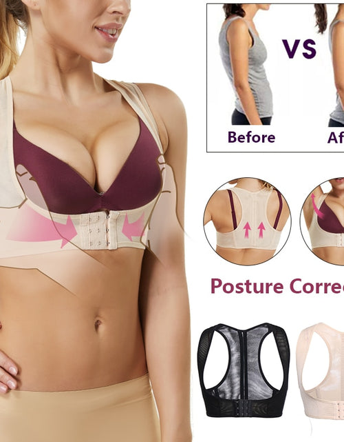 Load image into Gallery viewer, Push Up Bra Support Women Chest Brace Up Posture Corrector Shapewear Top Cropped Vest Back Compression Surgical Slimmer Band 3XL
