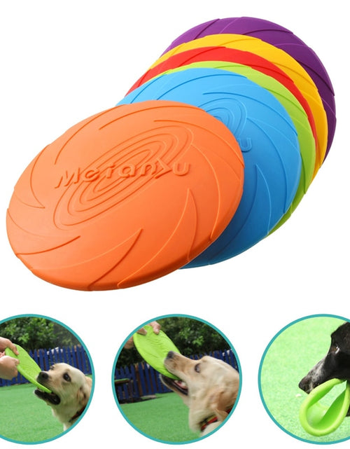 Load image into Gallery viewer, Pet Dog Flying Disk Toy Silicone Material Environmentally Friendly Anti-Chew Dog Puppy Interactive Training Pet Supplies
