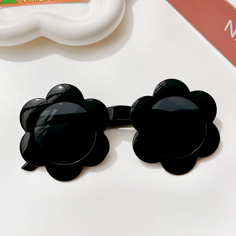 New Kids Sunglasses Children Round Flower Sunglasses Girls Boys Baby Sport Shades Glasses UV400 Outdoor Sun Protection Eyewear