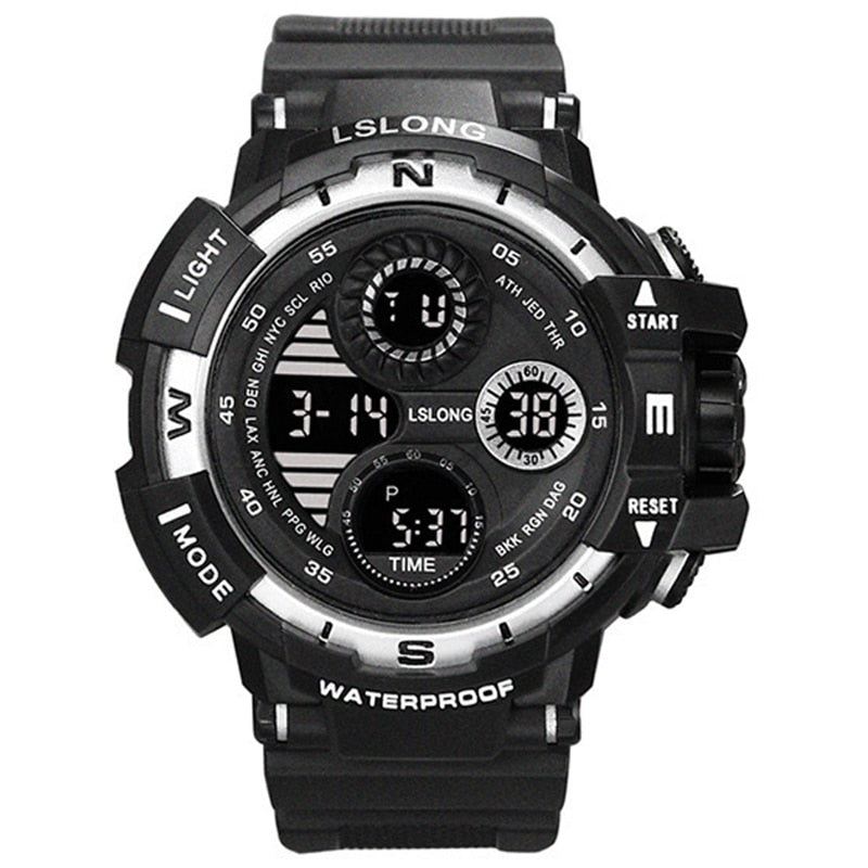 Black Digital Watch for Men Sports Watches Waterproof Outdoor Chronograph Hand Clock G Infantry Shock Student Wristwatch