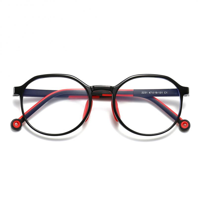 2022 TR90 Round Blue Light Kids Glasses Silicone Flexible Optical Frame Boys Girls Computer Transparent Blocking Eyeglasses