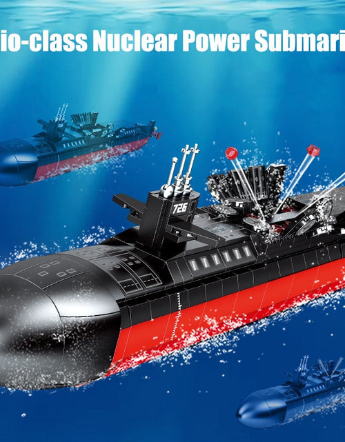 Load image into Gallery viewer, Military 1003pcs Ohio-class Nuclear Power Submarine Building Blocks Navy Battleship MOC Weapon Bricks Toys Gifts For Children
