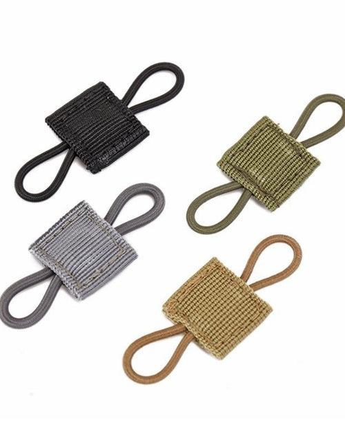 Load image into Gallery viewer, 5pcs Tactical Backpack Binding Buckles Elastic Tactical Binding Buckle Carabiner Clip Bags Clasp Cord Fix Gear Elastic Strap
