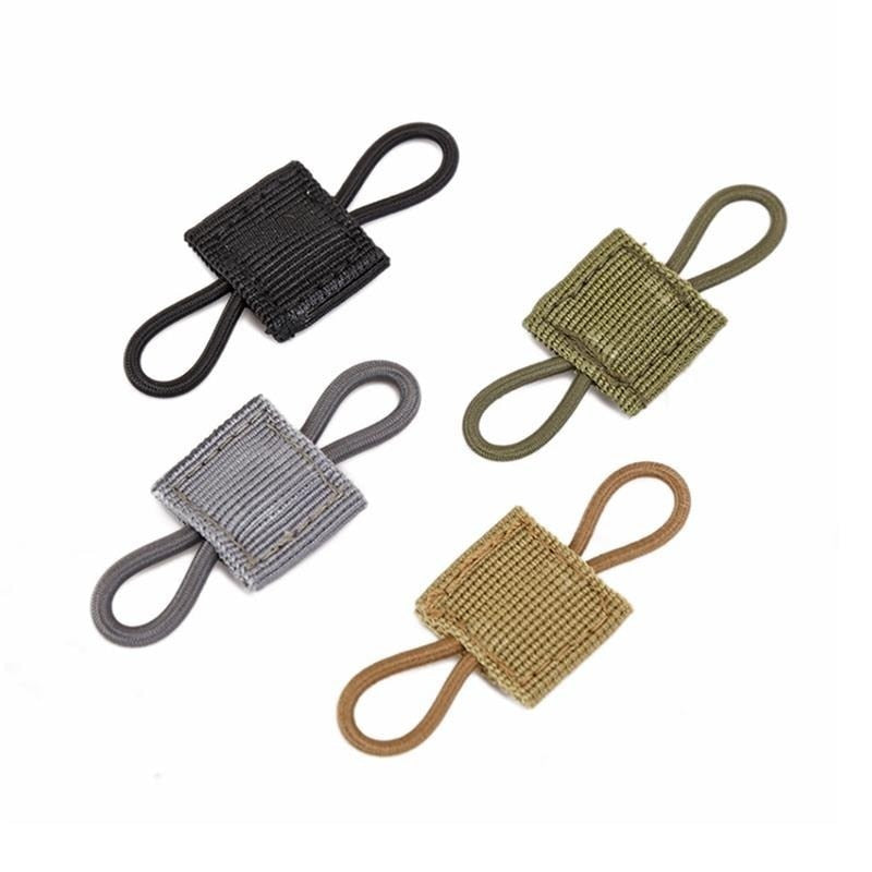 5pcs Tactical Backpack Binding Buckles Elastic Tactical Binding Buckle Carabiner Clip Bags Clasp Cord Fix Gear Elastic Strap