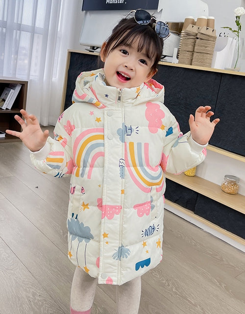 Load image into Gallery viewer, 2022 New Girls Boys Down Jacket Winter Coats Children Clothes Hooded Windbreaker Coat For Kids 2-7 Years Cotton Warm Outerwear
