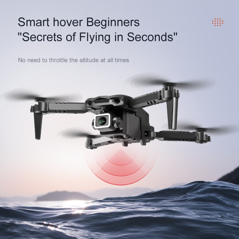 Mini Drone S128 avec caméra HD double 4K, triple face, pour éviter les obstacles, pression de l&#39;air, hauteur fixe, jouet profess