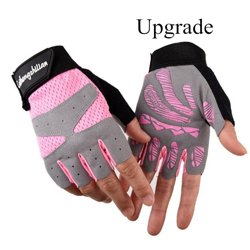 Women Cycling Sports Gloves Highway Mountain Bike Bicycle Thickening Anti-slip Shockproof Gel Pad Bicycle MTB Half Finger Glove