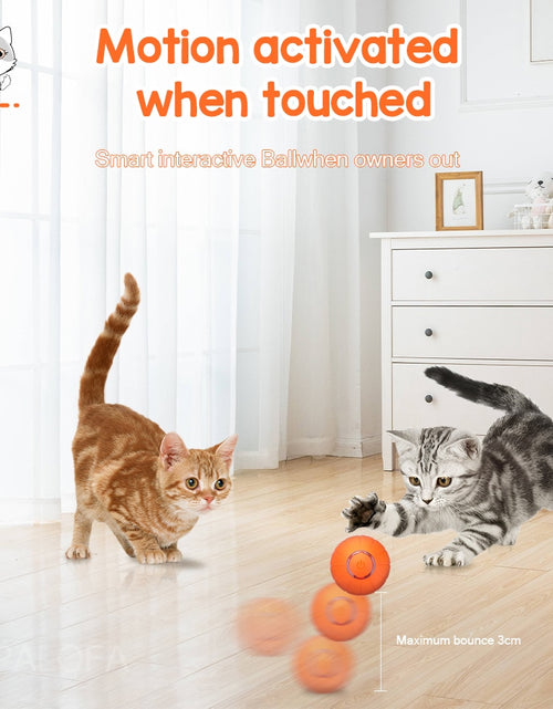 Load image into Gallery viewer, Pet Smart Cat Toy Electric Automatic Bounce Cat Ball Silicone Cat Interactive Toys Self-moving Kitten Toys for Indoor Playing
