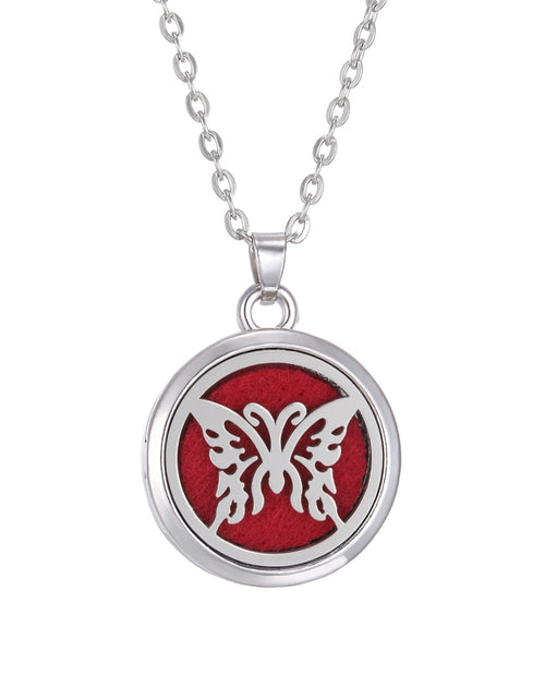 Load image into Gallery viewer, Tree of Life Aromatherapy Necklace Perfume Essential Oil Diffuser Open Stainless Steel  Locket Pendant Aroma Diffuser Necklace
