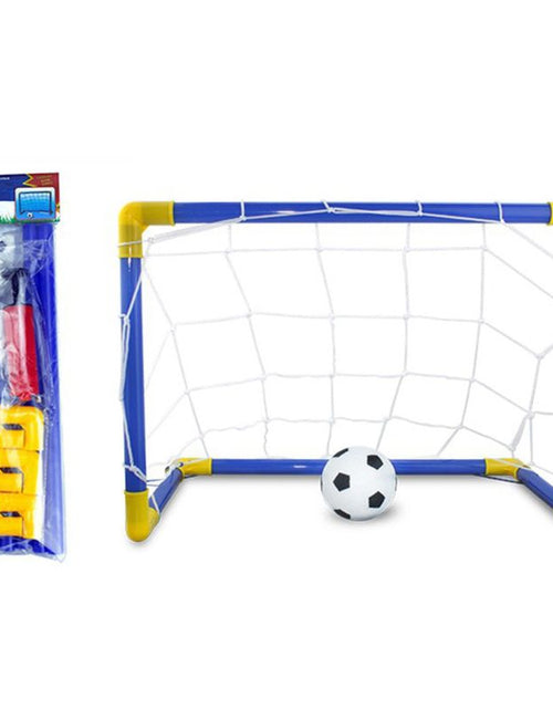 Load image into Gallery viewer, Children’s Rubber Inflatable Football Soccer Goal Assembly Set with Net &amp; Pump for Indoor Outdoor Family Activity Toy
