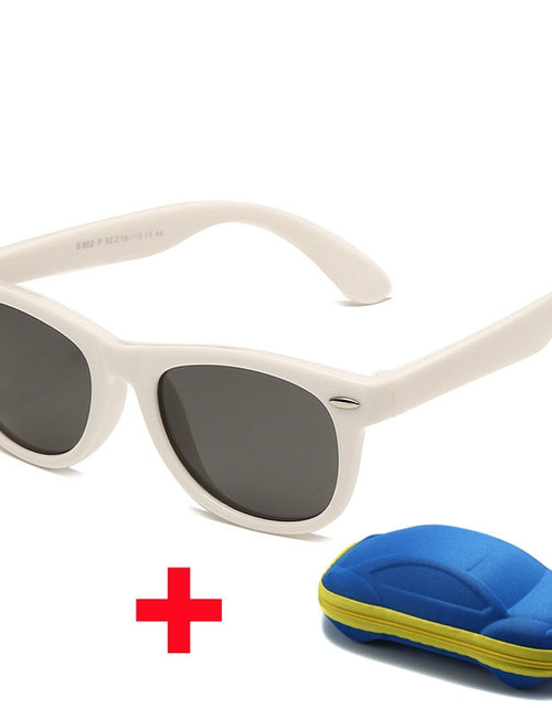 Load image into Gallery viewer, Baby Silicone Sunglasses with Glasses Box  Boys Girls Outdoor Goggles Sun Glasses AC Lens Safety Glasses and Cases Gift for Kids
