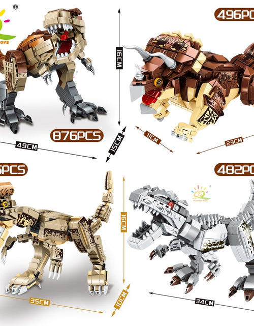 Load image into Gallery viewer, Jurassic Indominus Rex Dinosaur World Model Building Blocks City Triceratops Velociraptor Dino Park Bricks Children Toy
