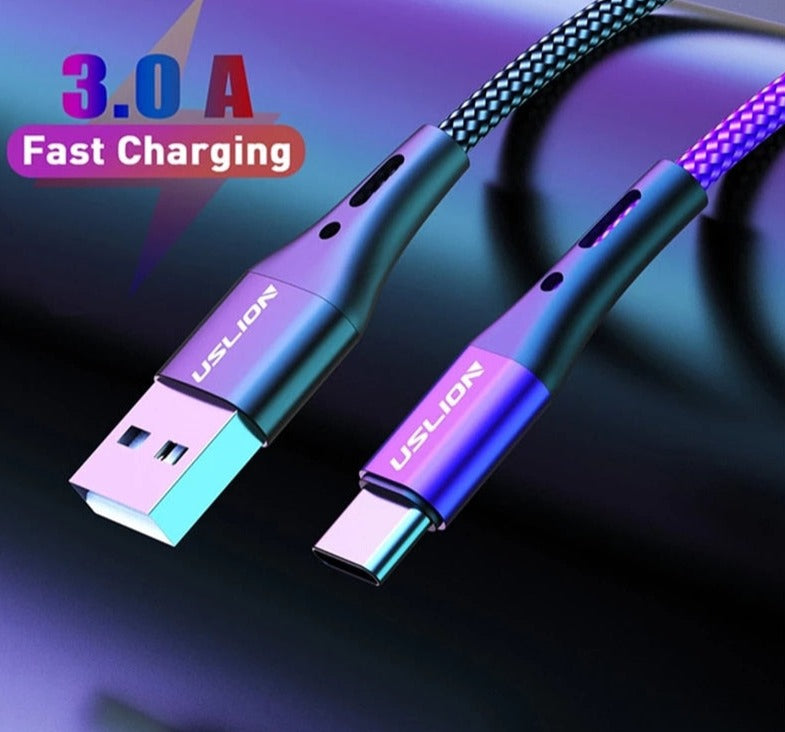 3A USB Type C Cable Wire For Samsung S10 S20 Xiaomi mi 11 Mobile Phone Fast Charging USB C Cable Type-C Charger Micro USB Cables