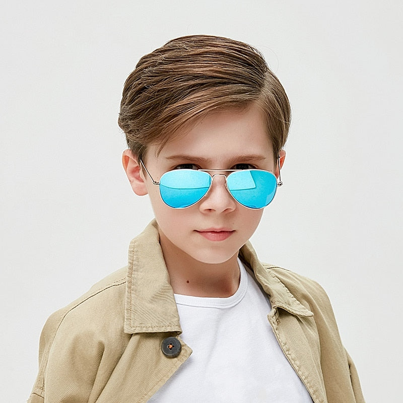 Retro Luxury Kids Sunglasses UV400 Eye Protection Children Outdoor Riding Sun Glasses Shades for Boys Girls