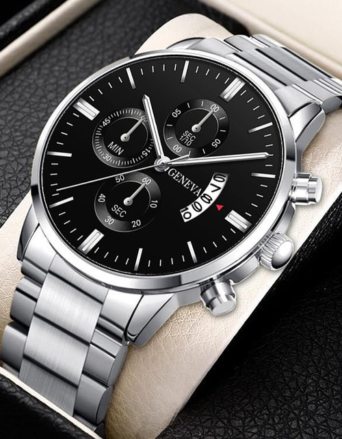 Load image into Gallery viewer, hombre Fashion Men Stainless Steel Watch Luxury Calendar Quartz Wrist Watch Business Watches for Man Clock montre homme
