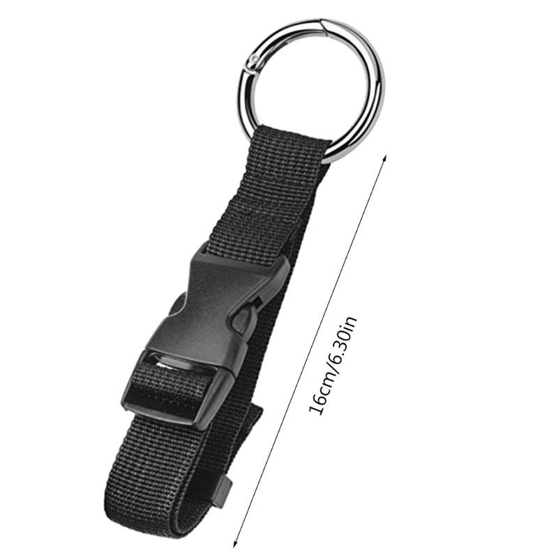 Hot Sale Portable Black Nylon Anti-theft Luggage Strap Holder Gripper Add Bag Handbag Clip Use To Carry