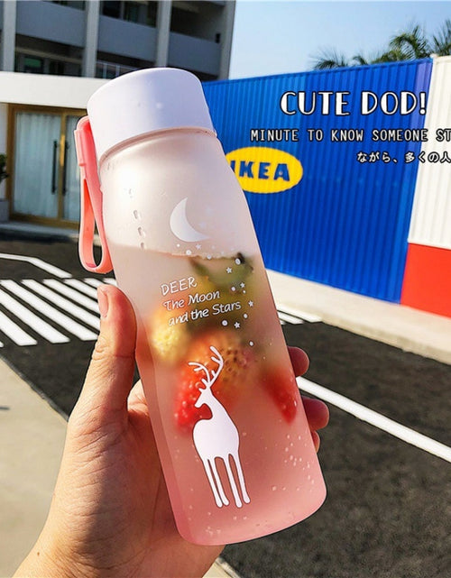 Load image into Gallery viewer, 700/500ml Plastic Bottle For Water Girl Cute Drinking Bottle For Children Gym School  FREE SHIPPING WATER BOTTL
