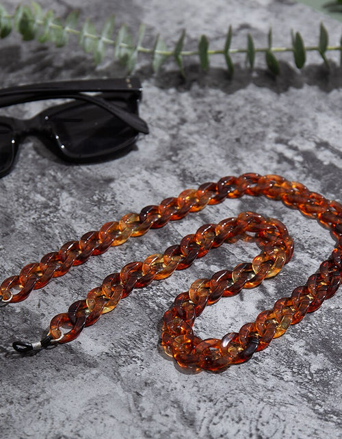 Load image into Gallery viewer, Acrylic Reading Glasses Chain Women Anti Slip Amber Leopard Color Sunglasses Chain Mask Strap Neck Lanyard Accessories
