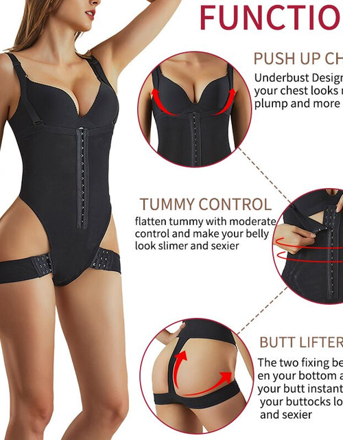 Load image into Gallery viewer, High Waist Thong Bodysuit Women Shapewear Tummy Control Panties Butt Lifter Firm Sculpting Body Shaper Waist Trainer Underwear
