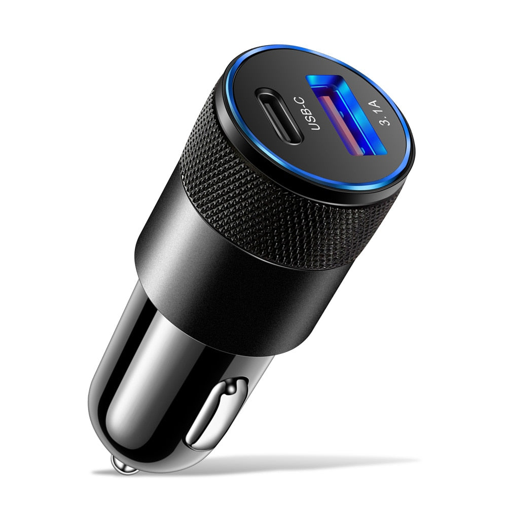 70W PD Car Charger USB Type C Fast Charging Car Phone Adapter for iPhone 14 13 12 Xiaomi Huawei Samsung S21 S22 Quick Charge