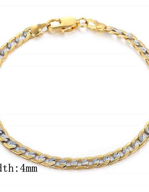 Load image into Gallery viewer, Gold Color Chain Necklace For Men Women Cuban Link Chain Male Necklace Fashion Men&#39;s Jewelry Wholesale Gifts 4mm GN64
