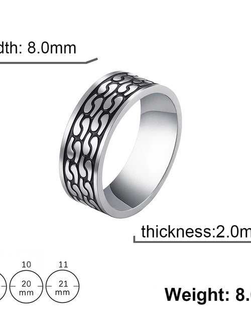 Load image into Gallery viewer, Stainless Steel Ring for Men Women 8MM Wide Geometric Casual Finger Rings 2023 Fashion Jewelry Wedding Gift for Lover
