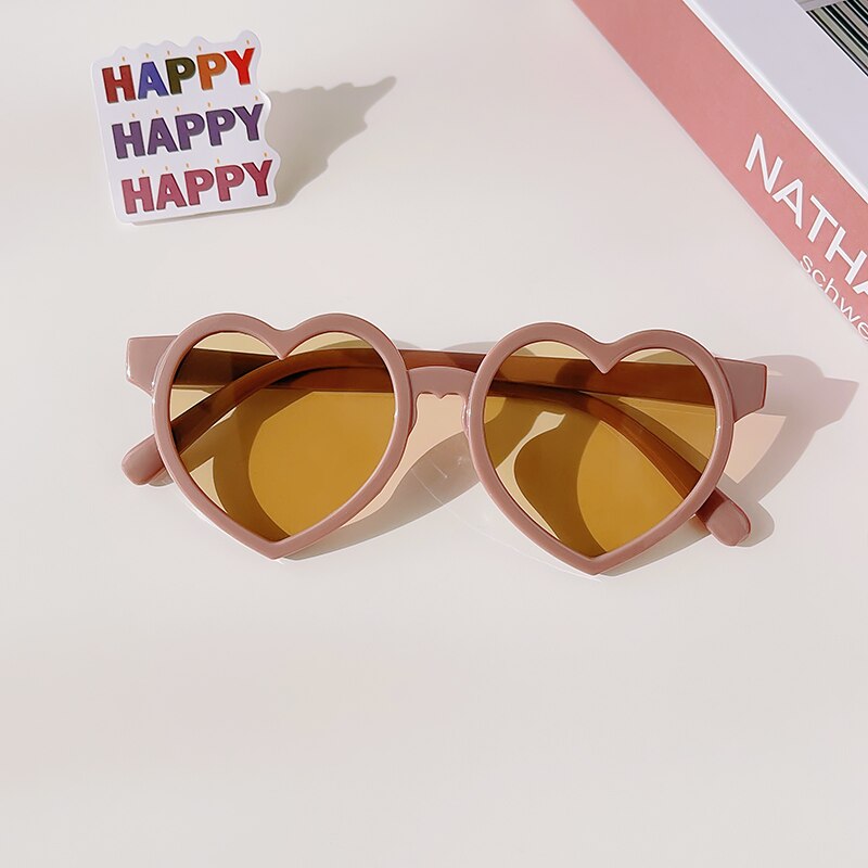 2023 New Kids Cartoon Heart Sunflower Fruit Rabbit Ears Sunglasses Girls Boy Children Outdoor Round Polarized UV400 Sun Glasses