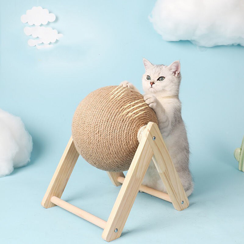 Cat Scratcher Ball Cat Toys Kitten Sisal Rope Ball Board Grinding Paws Toy Cats Scratcher Wear-resistant Pet Cat Accessories