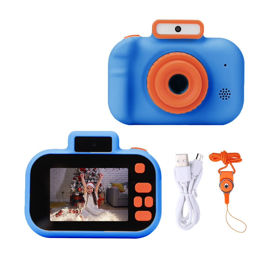 High-definition 4000W Front Rear Dual-camera 2 Inch HD IPS Screen Digital Kids Camera USB Charging with Lanyard Children&#39;s toys