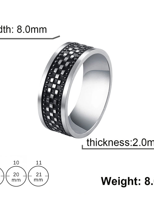 Load image into Gallery viewer, Stainless Steel Ring for Men Women 8MM Wide Geometric Casual Finger Rings 2023 Fashion Jewelry Wedding Gift for Lover
