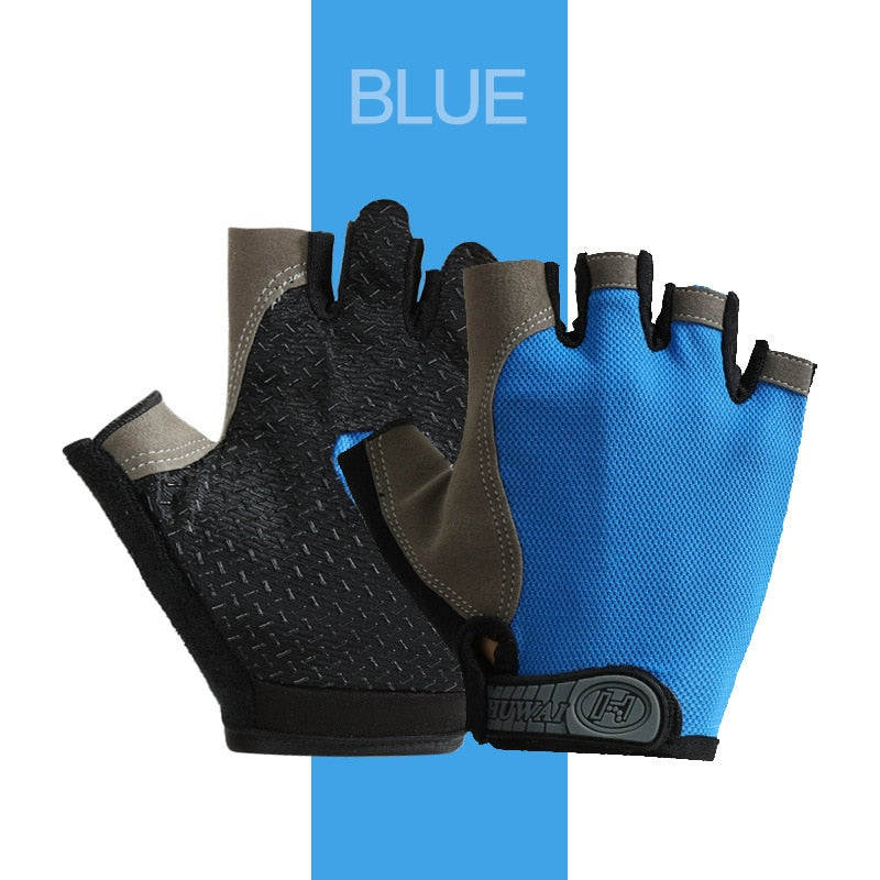 Fitness Gloves Gym Breathable Anti-Slip Women Men Half Finger Summer Fishing Cycling Fingerless Gloves Female Bicycle Bike