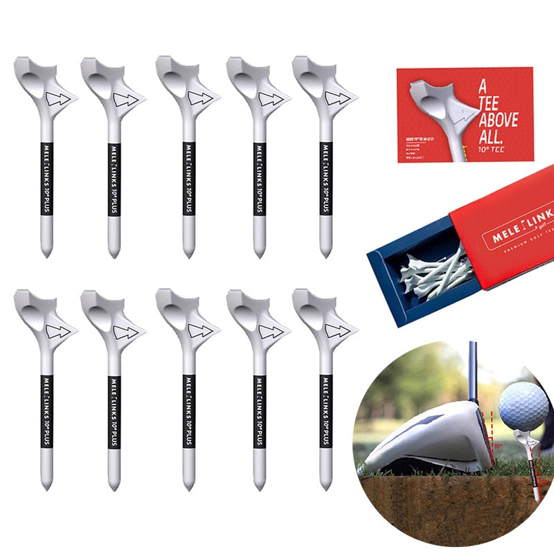 Golf Tees 10° Diagonal Insert Rhombic Golf Ball Holder Increases Speed Golf Training Ball Tee with Package Golf Gift Accessories