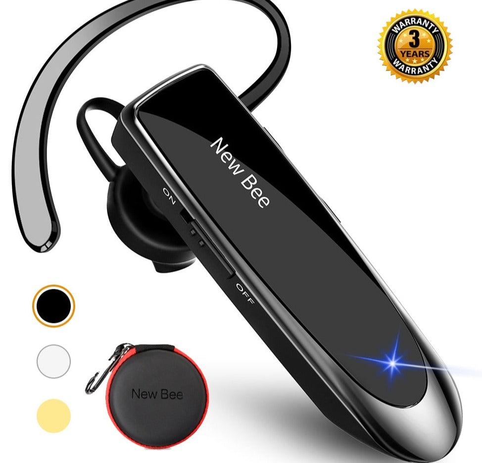 New Bee Bluetooth Headset V5.0 Wireless Earphones Headphones with Mic 24Hrs Earbuds Earpiece Mini Handsfree for iPhone xiaomi