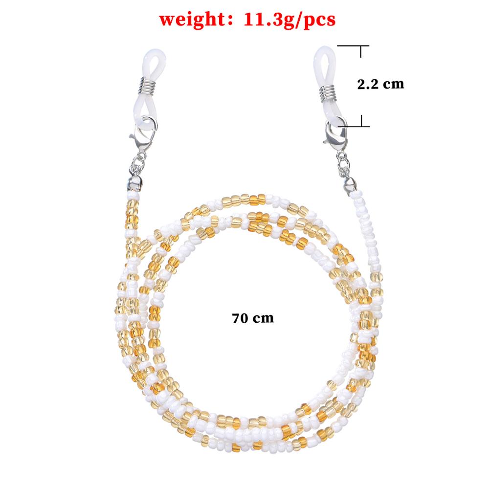 New Anti-Lost Eyeglass Strap Beaded Mask Chain Fashion Reading Glasses Sunglasses Spectacles Holder Neck Cord