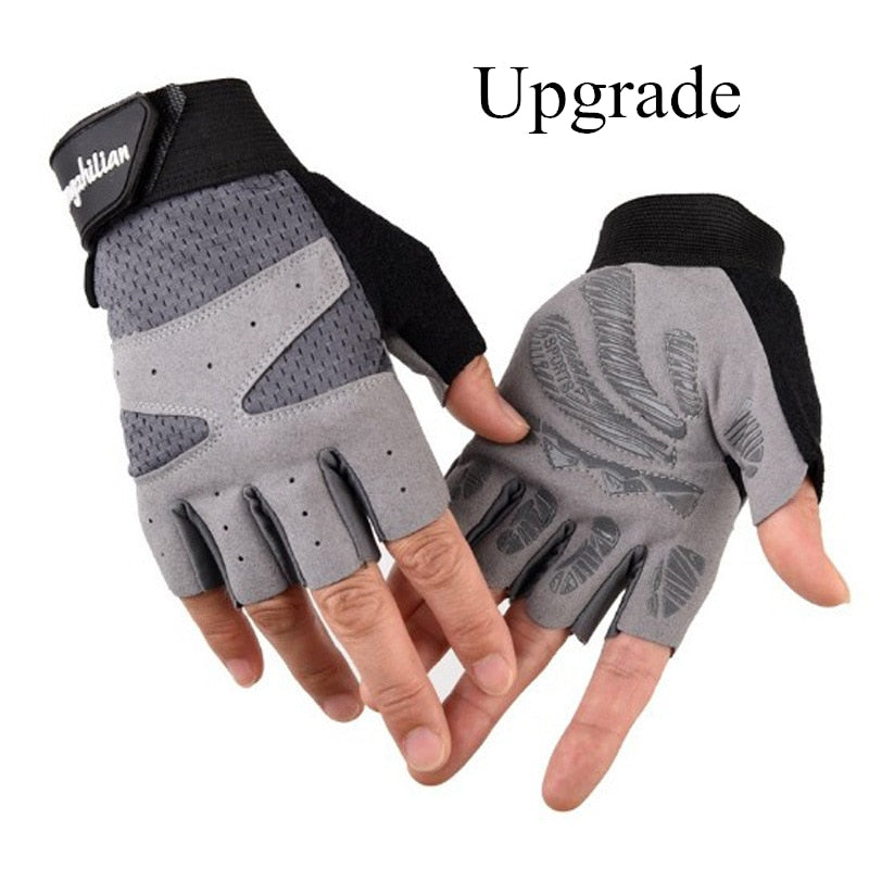 Women Cycling Sports Gloves Highway Mountain Bike Bicycle Thickening Anti-slip Shockproof Gel Pad Bicycle MTB Half Finger Glove