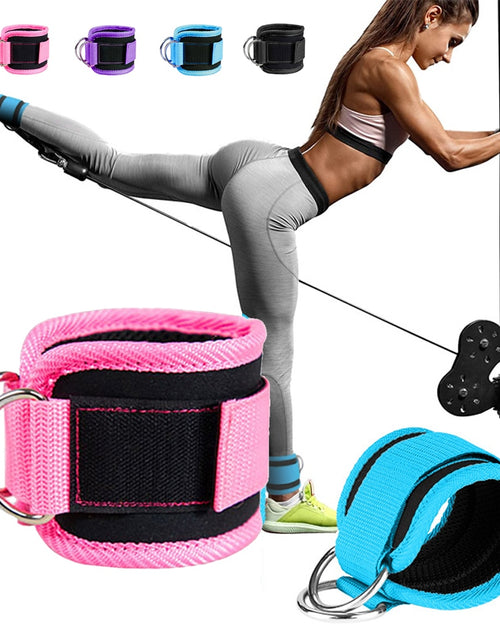 Load image into Gallery viewer, 1Pair Fitness Ankle Straps Leg Exercises Adjustable D-Ring Ankle Cuffs Gym Workouts Glutes Legs Strength Sports Feet Guard
