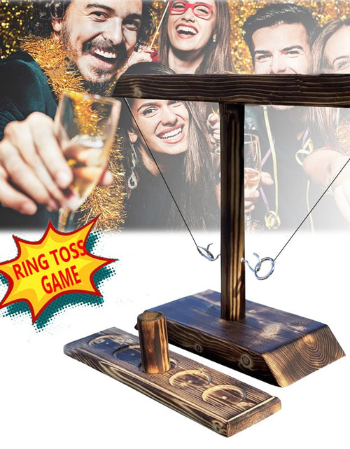 Load image into Gallery viewer, Ring Toss Games for Kids Adults Home Party Drinking Games Fast-paced Handheld Wooden Board Games Shot Ladder Bundle Outdoor Bars
