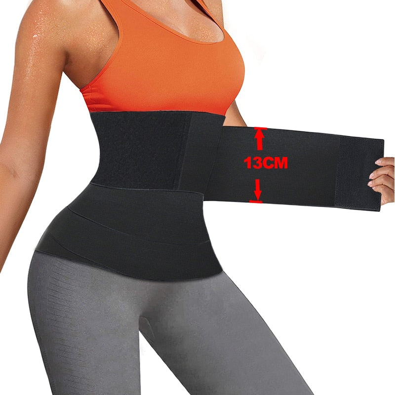 13CM Bandage Wrap Snatch Me Up Waist Trainer Premium Waist Trimmer Back Support Body Shaper Tummy Cincher Compression Band Fajas