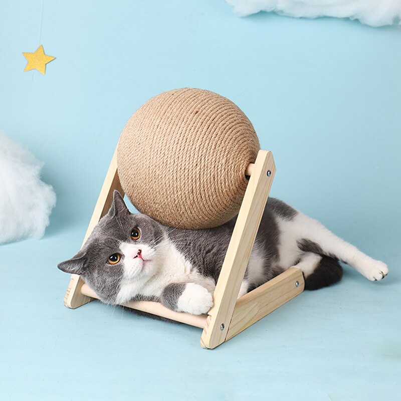 Cat Scratcher Ball Cat Toys Kitten Sisal Rope Ball Board Grinding Paws Toy Cats Scratcher Wear-resistant Pet Cat Accessories