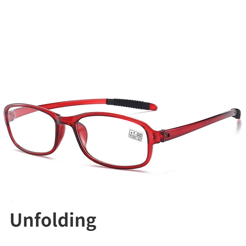 Men Women Folding Reading Glasses with Box Fashion Design Computer Glasses Unisex Presbyopia Prescription Eyewear with Diopter