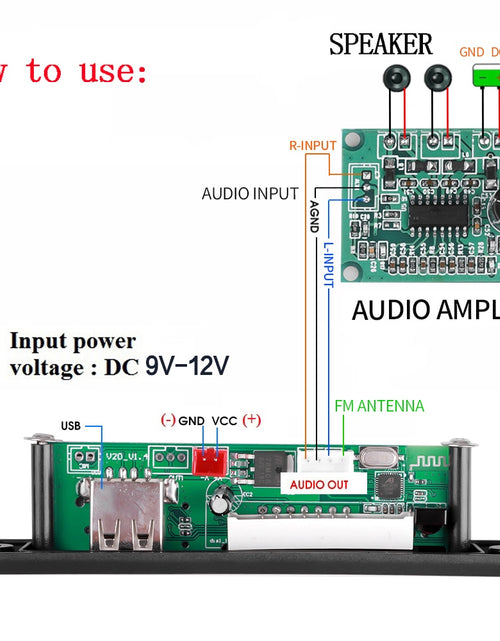 Load image into Gallery viewer, Wireless Bluetooth 5.0 9V-12V MP3 WMA Decoder Board Car Audio USB TF FM Radio Module Color Screen MP3 Player with Remote Control
