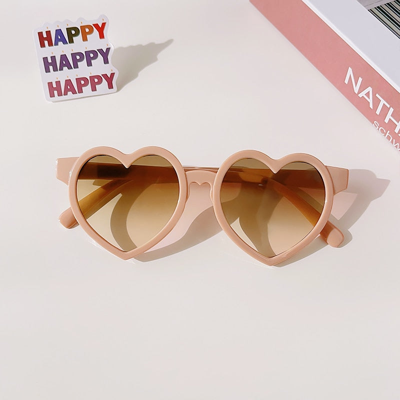 2023 New Kids Cartoon Heart Sunflower Fruit Rabbit Ears Sunglasses Girls Boy Children Outdoor Round Polarized UV400 Sun Glasses