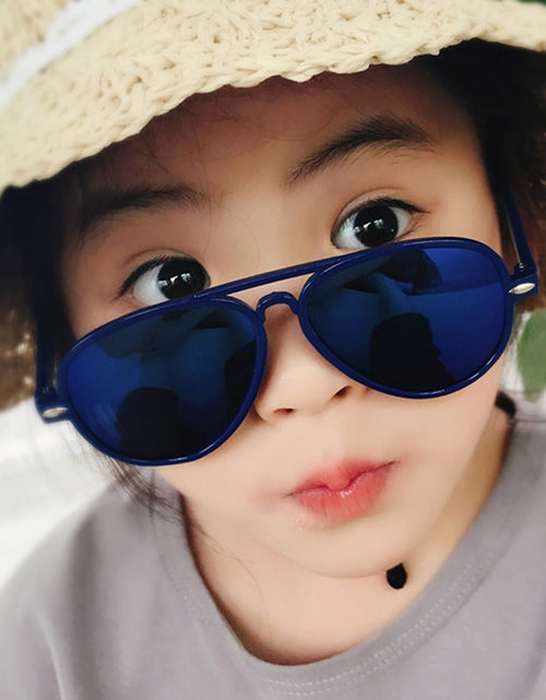 Load image into Gallery viewer, Summer Double Bridge Children&#39;s Aviation Sunglasse Boys Girls Aviat Alloy Frame Mirror Eyeglasses UV400 Eyewear For Kids
