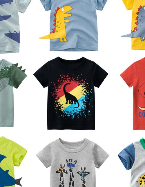 Load image into Gallery viewer, Baby Boy  Summer T-Shirts Kids Toddler Children Cartoon Animals Shark Dinosaur Print Cotton Tee Tops Clothes
