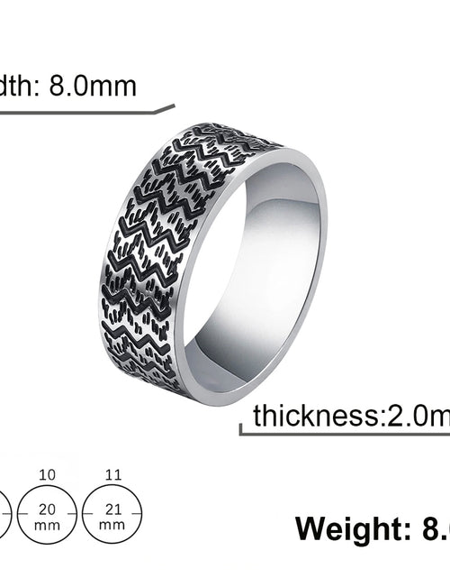 Load image into Gallery viewer, Stainless Steel Ring for Men Women 8MM Wide Geometric Casual Finger Rings 2023 Fashion Jewelry Wedding Gift for Lover
