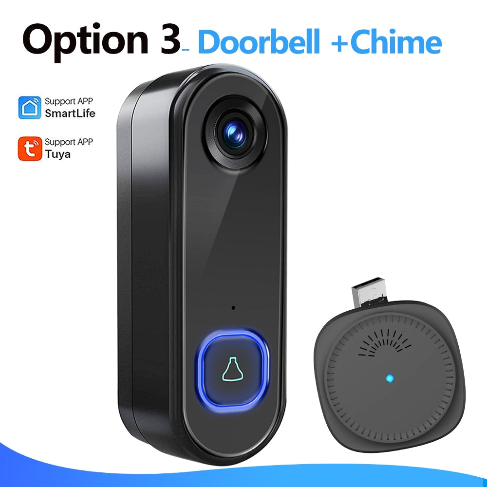 TUYA Video Doorbell WiFi  Wireless Outdoor Door Bell Camera AC DC Power 1080P Video Door Phone Waterproof IP65 Alexa Google Home