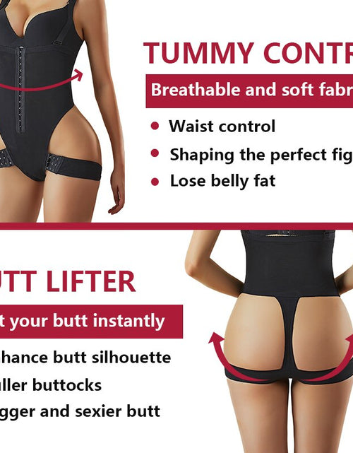 Load image into Gallery viewer, High Waist Thong Bodysuit Women Shapewear Tummy Control Panties Butt Lifter Firm Sculpting Body Shaper Waist Trainer Underwear
