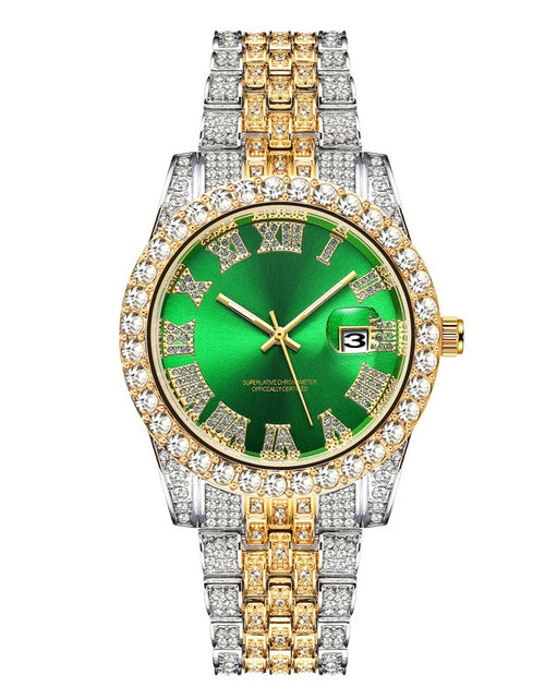 Load image into Gallery viewer, Diamond Men Women Watches Gold Watch Ladies Wrist Watch Luxury Rhinestone Unisex Bracelet Watches Female Clock Relogio Feminino
